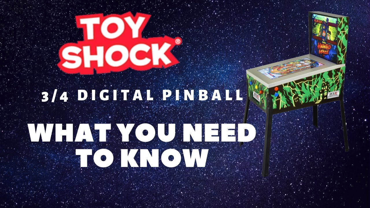 3/4 Scale Electronic Digital Pinball Machine Black Hole, Toy Shock