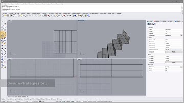 Explizit modeling with absolute and relative coordinates in Rhino 6 using the examples of staircases