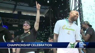 Two Bucks stars say sharing celebration with fans was best part of day