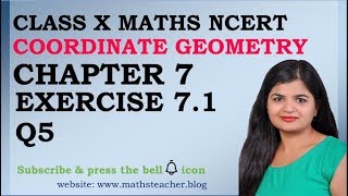 Chapter 7 Coordinate Geometry Ex 7.1 Q5 class 10 Maths