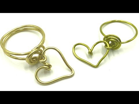 Anillo De Alambre Con Dije Corazón Super Fácil!