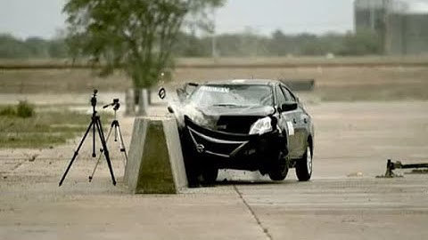 MASH Test 4-10 on a 20:1 Flared Concrete Barrier