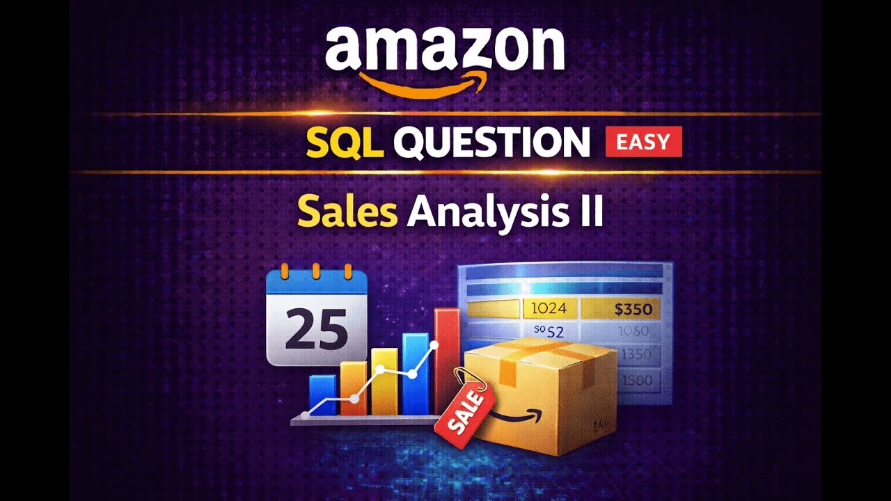Amazon SQL Interview Question – Product Sales Analysis II (1069) - YouTube