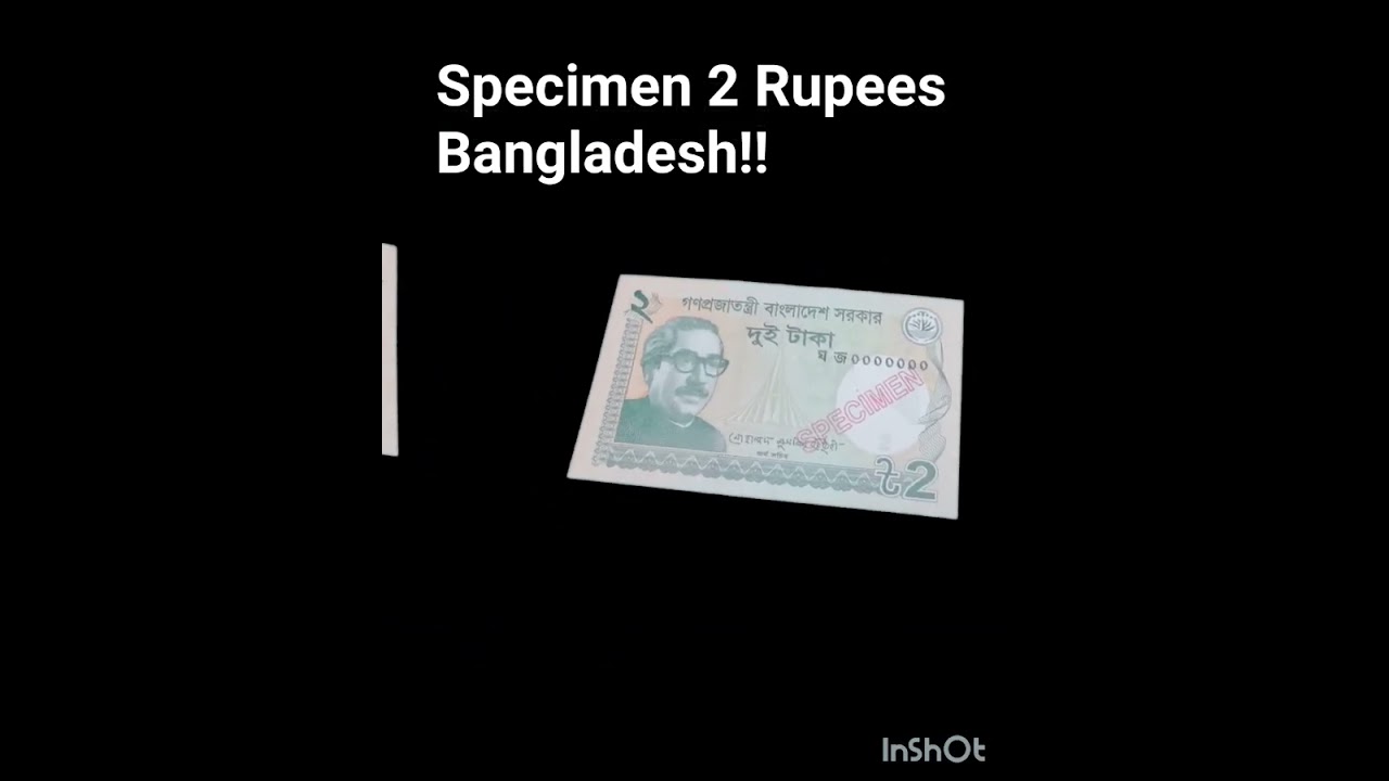 Uncirculated Specimen 2 Rupees Bangladesh 