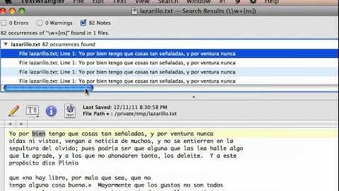 Practicing with TextWrangler