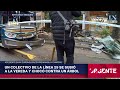 Colectivo chocó contra un árbol: un interno de la línea 29 se subió a la vereda