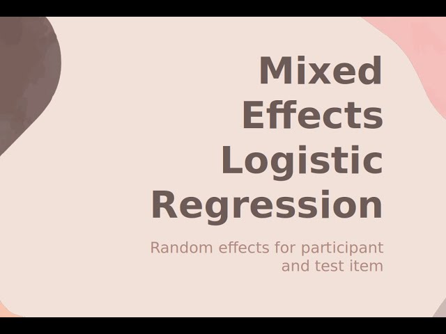 2 logistic regression - YouTube