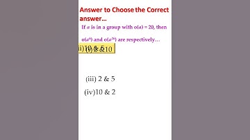 Abstract Algebra | 1. MCQ