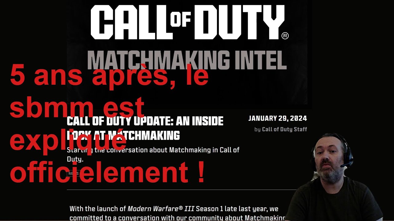 Call of duty : Modern Warfare 3 :Le SBMM expliqué officiellement, 5 ans ...