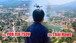 02/19/2024 - Aerial video of Zos POB ZEB TSOV and GREEN VIEW RESORT in Vientiane Province, Laos