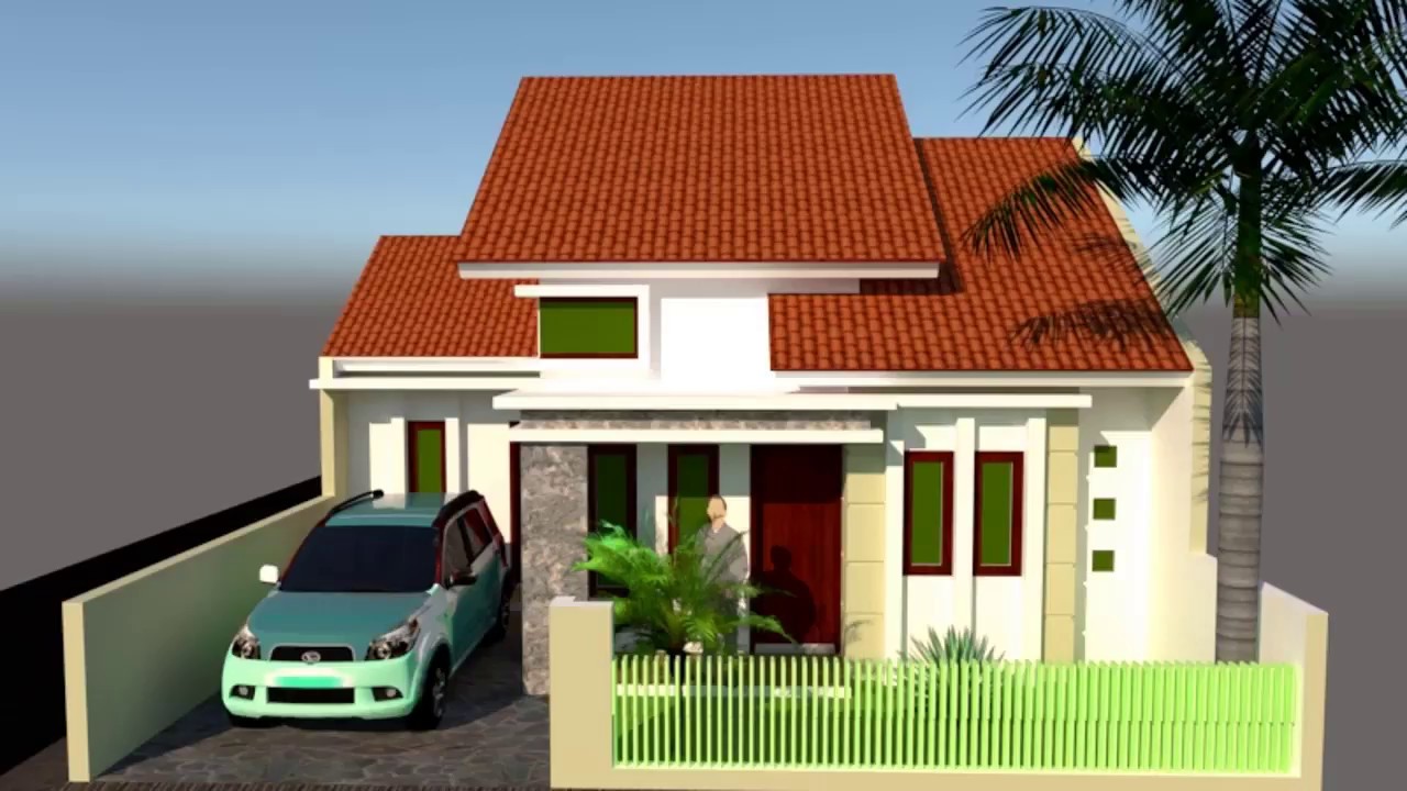 Desain Rumah Sederhana Tipe 40 Dengan 2 Kamar Full Tamapak Dan