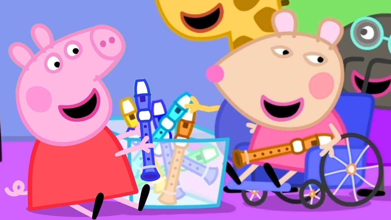 Peppa Pig English Episodes | Music Class With Mandy Mouse, Peppa Pig's New Friend! | Peppa Pig
