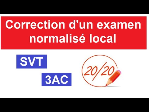 Examen normalisé local SVT 3AC