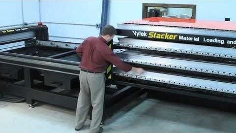 GX Laser System with an optional Stacker Material Handling and Storage System-Low Volume