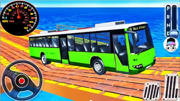 Impossible Bus Stunt Driving 2023 - Mega Ramp Racing Simulator - Android Gameplay