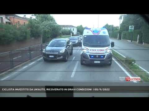 CICLISTA INVESTITO DA UN'AUTO, RICOVERATO IN GRAVI CONDIZIONI  | 05/11/2022