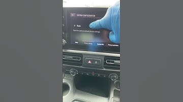 Vauxhall Combo - how to factory reset.