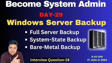 Become System Admin in 2024 ! What is Windows Server Backup ! System and Bare-Metal Backup