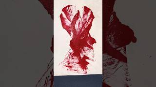 Easy and Beautiful Thread Painting || String Pull Technique || How to paint Using Thread #shorts #yt
