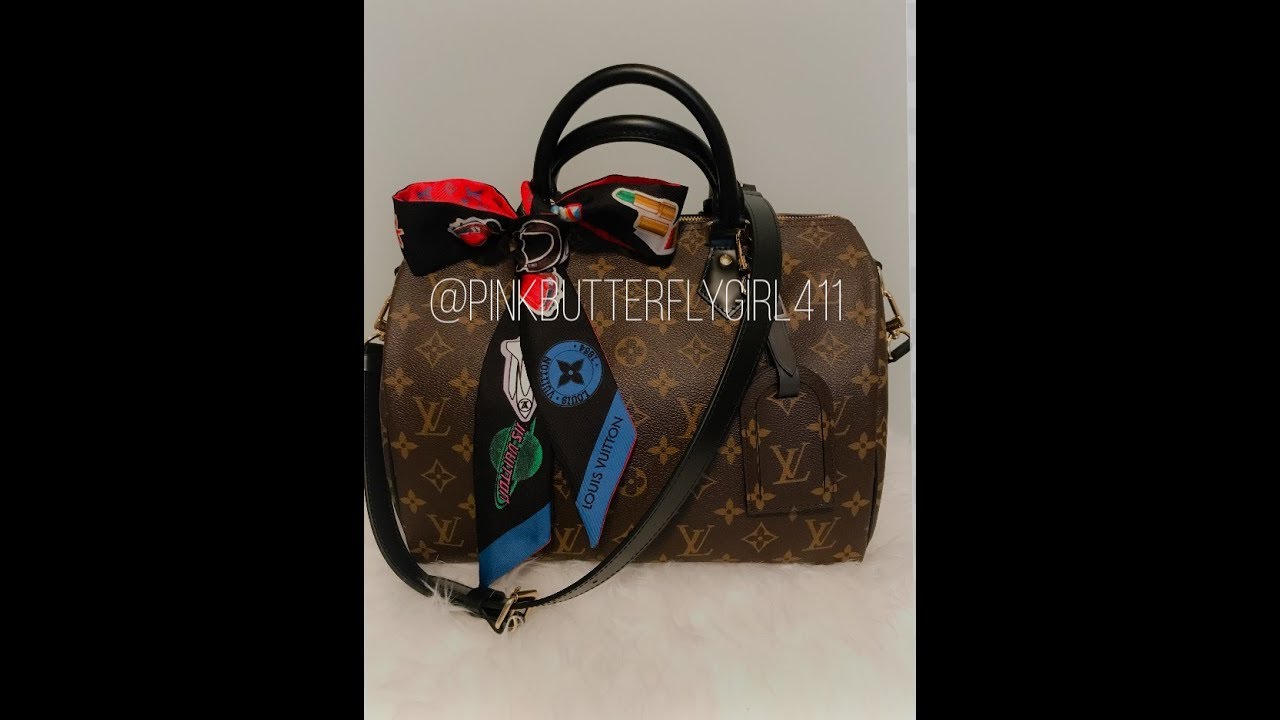 WHAT&#39;S IN MY BAG FEATURING LOUIS VUITTON WORLD TOUR SPEEDY B30 - YouTube