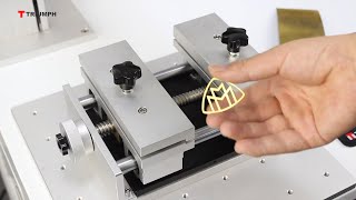 Jewelry laser cutting on gold and silver by 50W triumph fiber laser marking machine