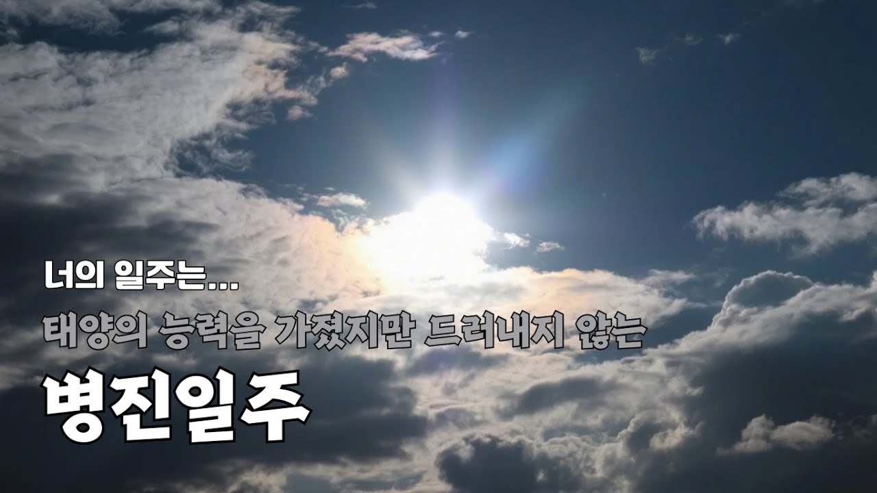 [너의 일주는] 태양의 능력을 가졌지만 드러내지 않는, 병진일주