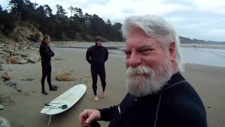 Chris & Friends of Newport Veterans Surf Club for First Club Session of 2026. Agate Beach. 5/8/2026