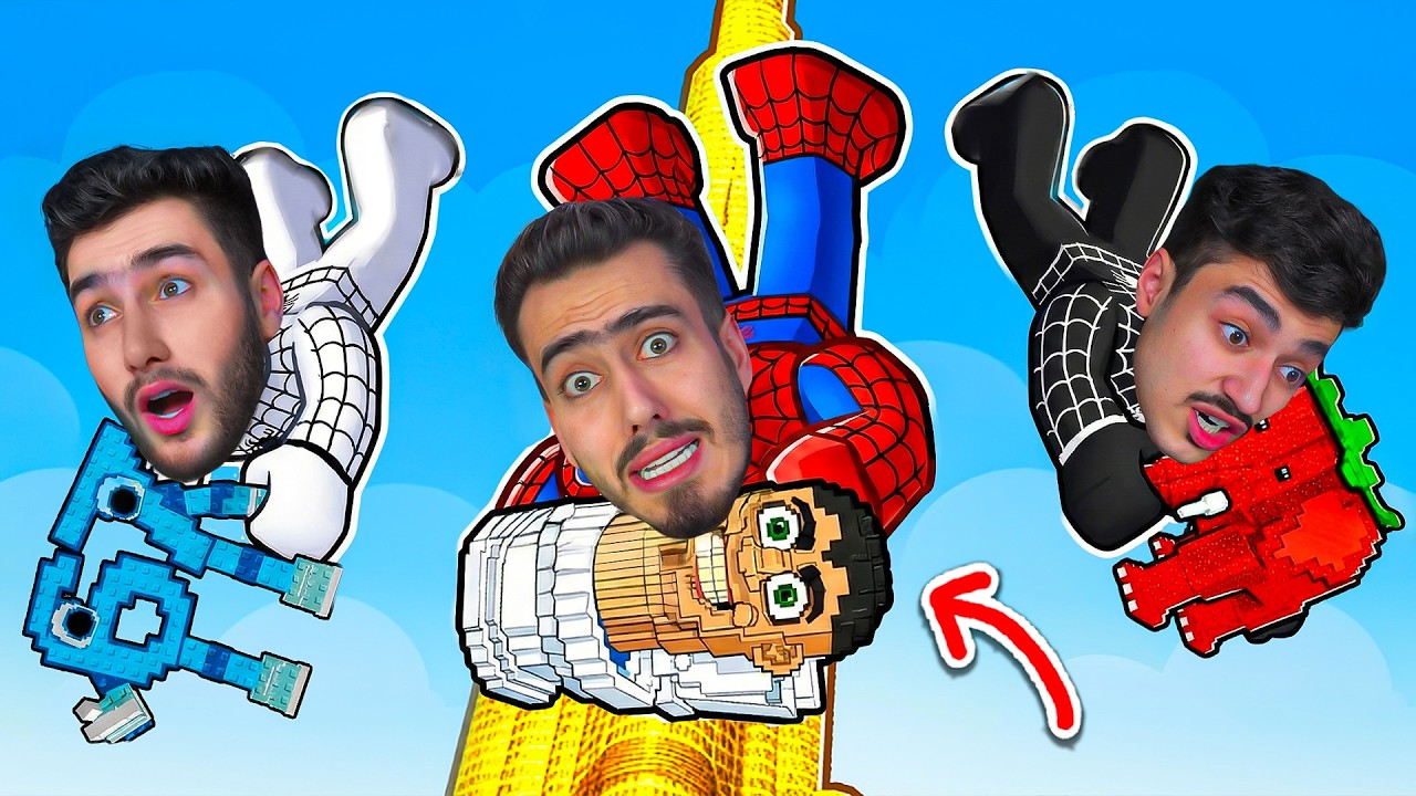 سبايدر واخونه لاول مرة يدخلو الى ماب السقوط في روبلوكس 🔥😱 ! roblox