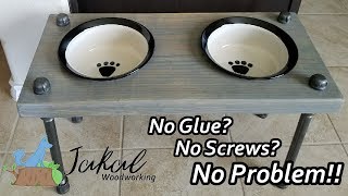 elevated dog feeder diy