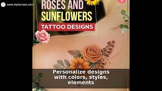 Top 40 Rose & Sunflower Tattoo Ideas (Meanings & Designs)