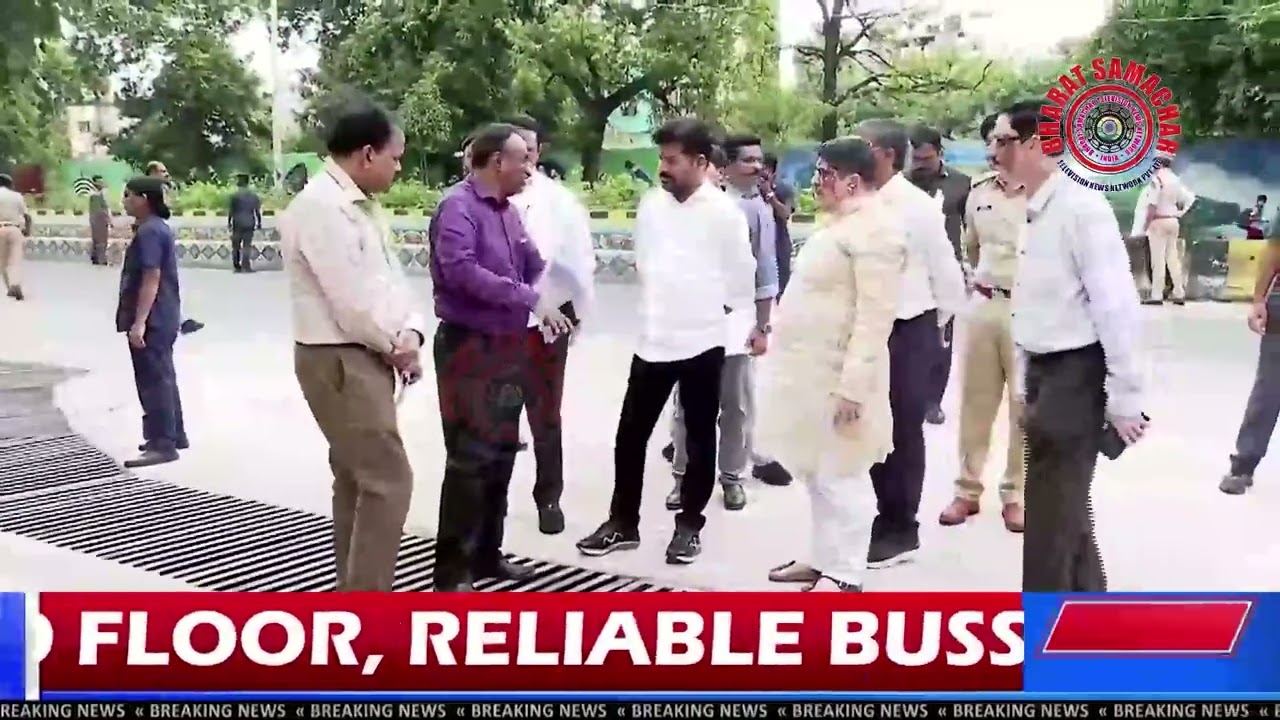CM Telangana RevanthReddy along with GHMC Commissioner  inspecting major project