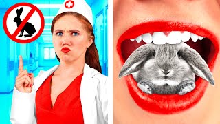 Cara Menyelinap Hewan Peliharaan Dari Dokter Gigi | Prank dan Trik Keren 4Fun Challenge