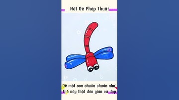 Vẽ một con chuồn chuồn thật đơn giản #drawing #painting #handmade #simple