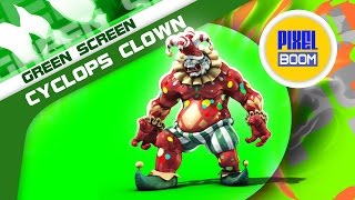Green Screen Monster Cyclops Clown Attack - Footage Pixelboom