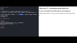 JavaScript Tutorial for Beginners: Learn JavaScript Basics in 2 minutes - Math & Comparisons