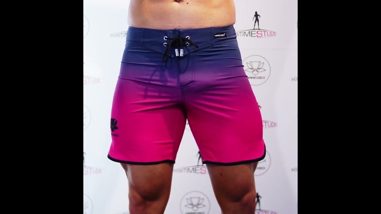 www.narcizo.com - Narcizo Garnet Design Men's Physique Board Shorts