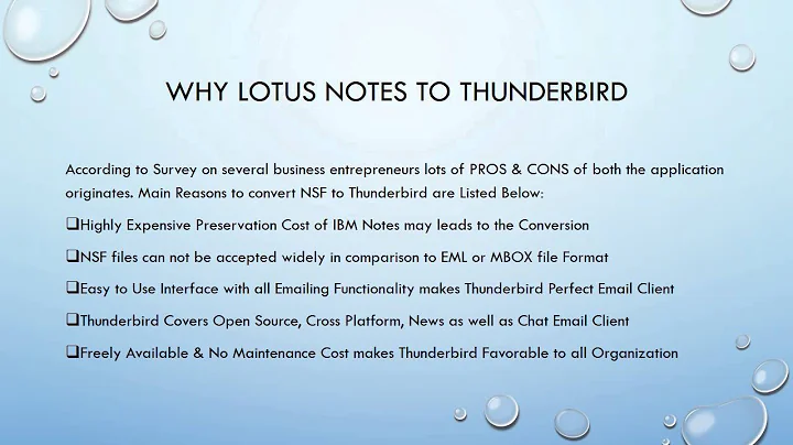 Lotus Notes to Thunderbird