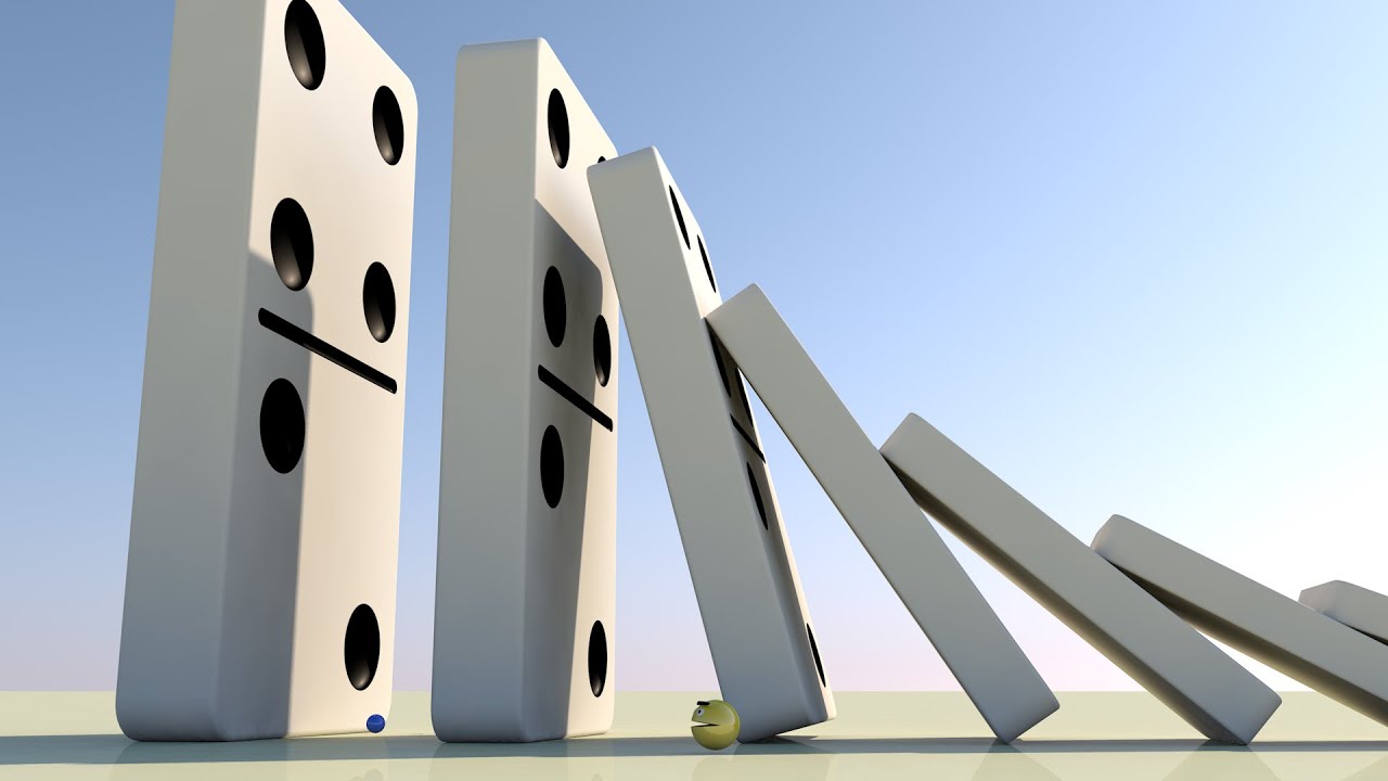 domino, effect, big, simulation, dominos, big domino, giant dominoes, small...