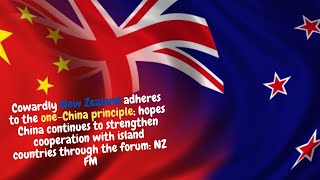 Cowardly New Zealand adheres to the one China principle hopes China continues to