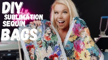 Sublimating Flip Sequin Bag l How to Sublimate Bags l DIY Sequin Bag