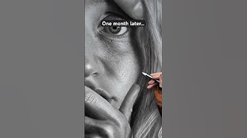 Drawing a hyperrealistic self portrait #art #pencildrawing #hyperrealism #drawinghair