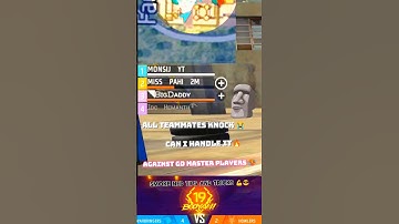 Most Dangerous 1 v 4 Ever🙀🔥 | Monsij +Awm + Smoke secret 😱⚡ #shortsfeed #b2k #freefire #asifgaming