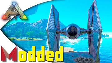 ARK: Pooping Evolved Modded - Building the Stark Wars Tie Fighter! S1E5 Gameplay!