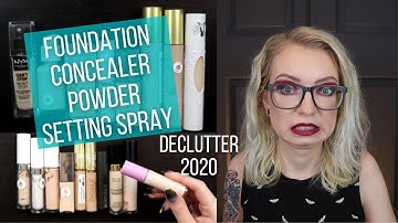 Makeup Declutter 2020 pt. 1 - Foundation, Concealer, Powder, etc | Cruelty-Free