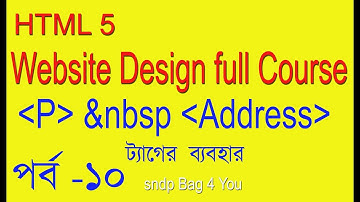 HTML BANGLA TUTORIAL FULL COURSE (WEB SITE DESIGN)