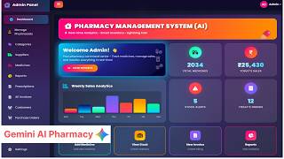 Pharmacy Management System Project | Gemini AI Prescription Scanner | POS | Source Code