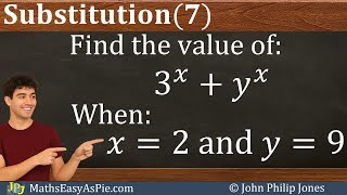 The Value Of Three To The Power Of X Plus Y To The Power Of X When X Equals Two And Y Equals Nine