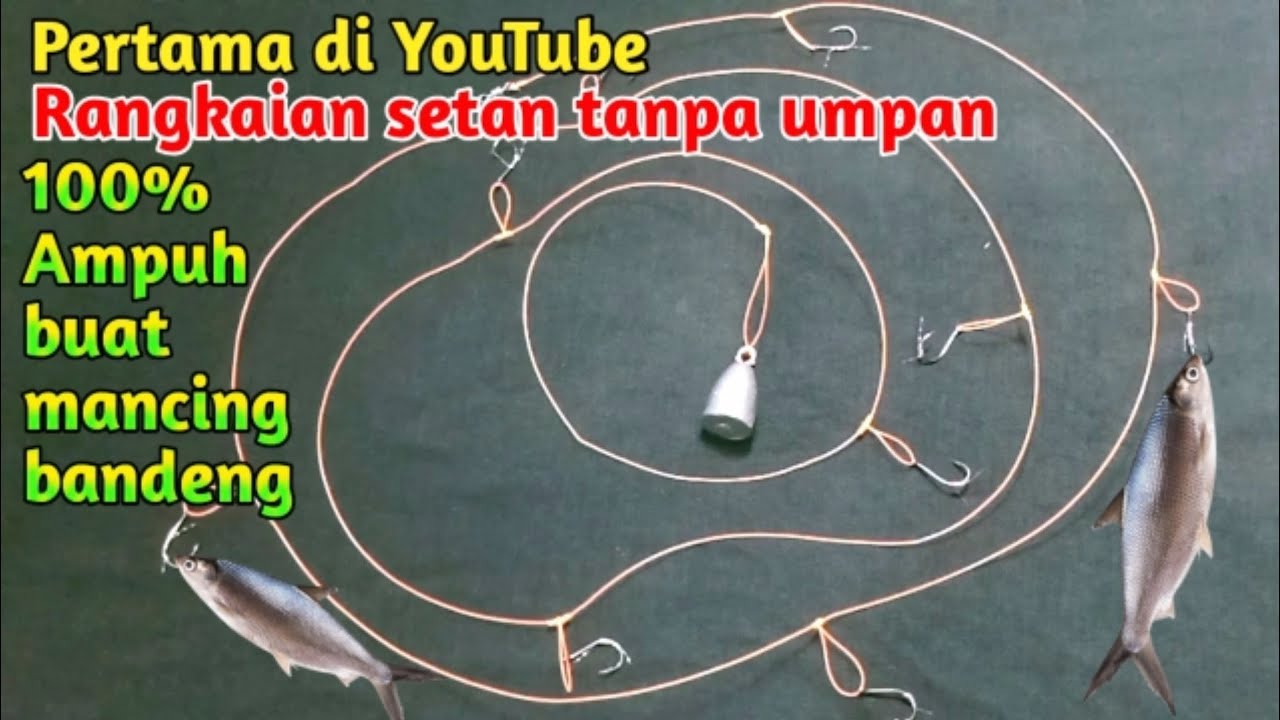 Pertama di YouTube...!!cara membuat rangkaian pancing ikan bandeng || tanpa umpan - rangkaian setan