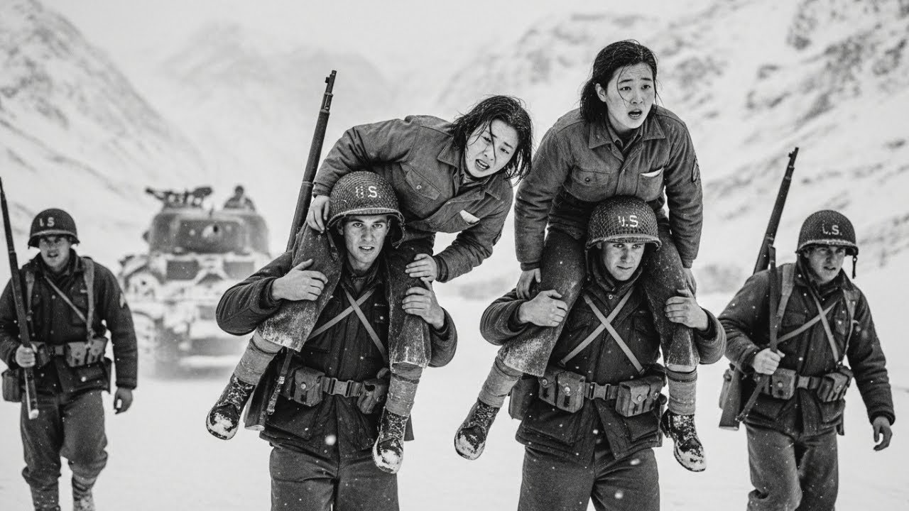 Японских военнопленных женщин собирались оставить в метели — американские солдаты несли их на рук...