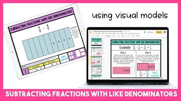 Subtracting Fractions with Like Denominators Tutorial Video